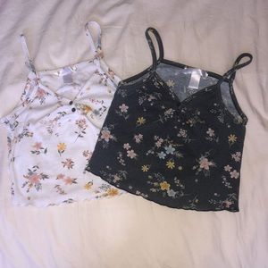 Floral Cropped Tank Tops